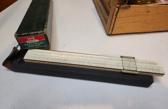 Vintage Slide Ruler With Box
