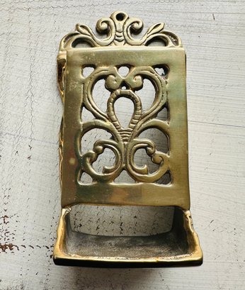 Vintage Brass Match Holder