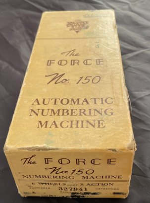 Vintage Automatic Numbering Machine By The Force