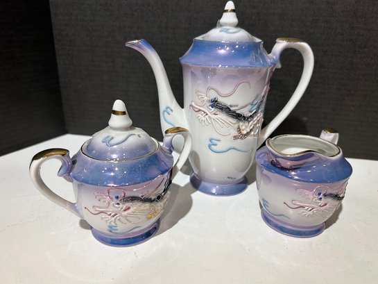 Moriage Blue Dragon Tea Set