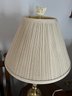 25 Inch Brass And Frosted Glass Lamp