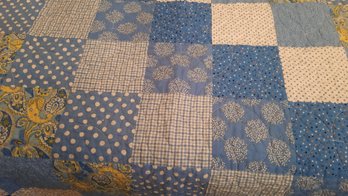 Blue  And Yellow Crib Quilt