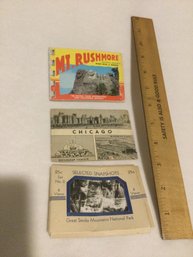 3 Vintage Souvenirs: Mt. Rushmore, Great Smoky Mts, Chicago