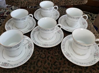 Set Of Six Teacups & Saucers By Remington