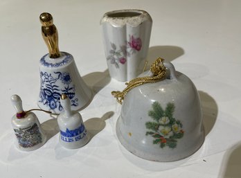 Porcelain Bells And Small Vase