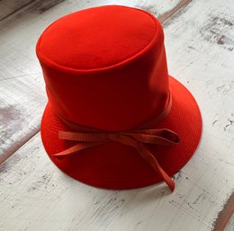 Vintage Red Beresford Hat Bucket Hat With Original Box And Receipt