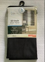 62 Black Window Sheer