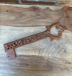 Carved Wood Key Decor