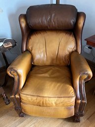 Leather Overstuffed Recliner