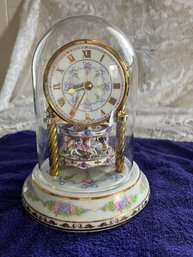 Vintage Fine Porcelain German Carousel Anniversary Clock
