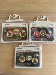 3 Vintage Holiday Ornament Kits