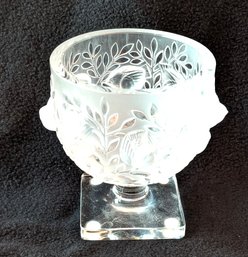 Lalique France Elizabeth Pedestal Bowl