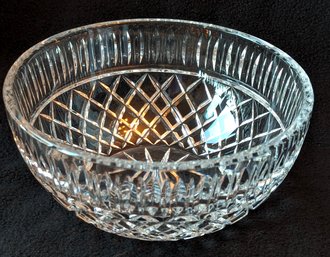 Waterford Crystal Bowl With Diamond Facets