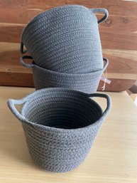 3 New Rope Baskets