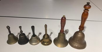 6 Vintage Bells With Handles