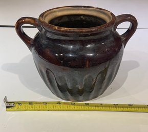 Vintage Brown Ceramic Pot