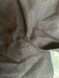 Fendi Label Black Scarf