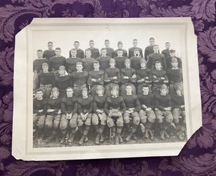 Vintage Photo  Football Team With Leather Helmets