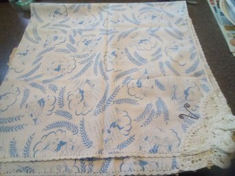 Vintage Butterfly Trimmed Tablecloth