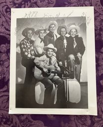 Vintage Photo Sons Of The Pioneers Signed Reprint