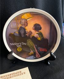 Norman Rockwell Mothers Day Plates, Set Of 4