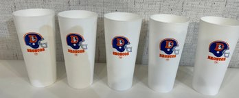 5 Broncos Drink Cups