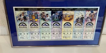 Framed Sports Tickets - Colorado Rockies