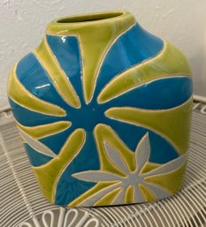 Ceramic Vase With Flower Design