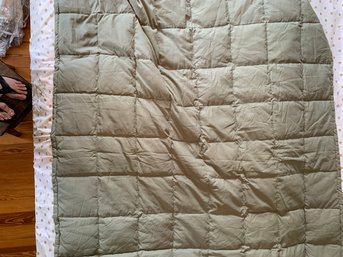 Sage Green Quilted Throw