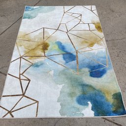 Area Rug With Abstract Design