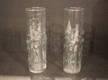 Libbey 'La Femme' 1970's Glasses, Set Of 2