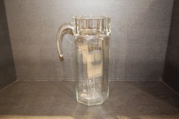 Aroroc 1980's Octagonal Glass Pitcher