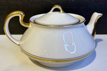 Homer Laughlin Teapot With 18K Gold Trim