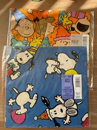 2 New In Packages Snoopy Peanuts Gift Wrap