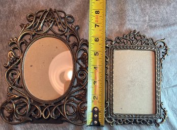 2 Ornate Metal  Photo Frames