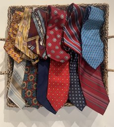 Basket Of 12 Vintage Ties