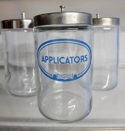 Set Of 3 Glass Apothecary Jars