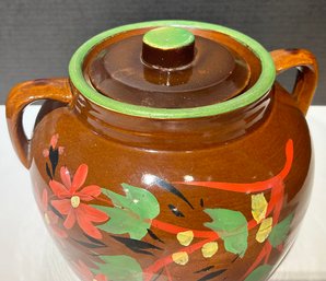 Vintage Painted Ceramic Beanpot