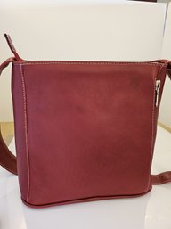 Coronado Leather Purse,  Dark Red