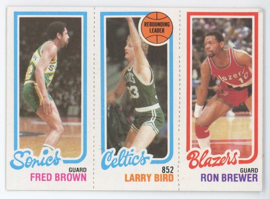 1980 Topps #31 Larry Bird Rebounding Leader Solo Rookie