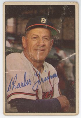 1953 Bowman Color Charlie Grimm Signed