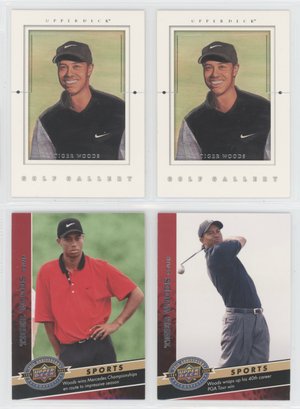 Tiger Woods Golf Card Lot With 2001 Rookie Year Inserts