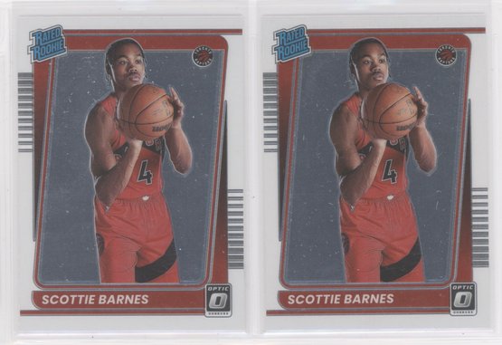 Lot Of (2) 2021 Optic Scottie Barnes Rated Rookie Cards