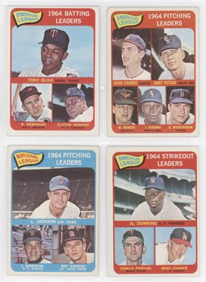 Lot Of (4) 1965 Topps Leaders Cards