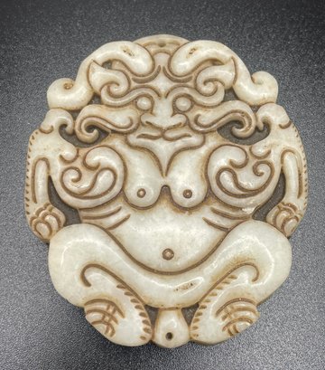 Chinese Carved Soapstone Pendant