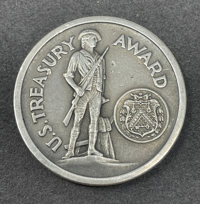 US Treasury Award Silver Medal War Finance 1941 - 1945 For Parotic Service  WWII