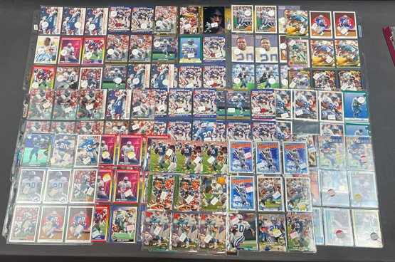 Huge Barry Sanders Football Card Collection
