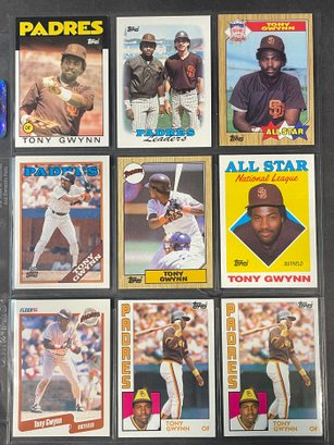 Lot Of 9 Tony Gwynn Baseball Cards