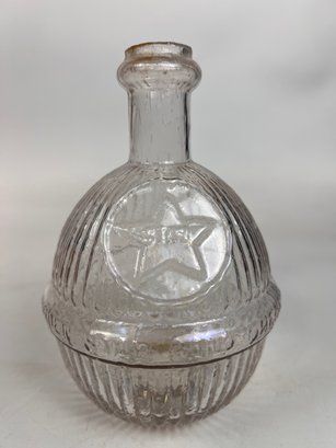 Antique Harden Star Fire Grenade Glass Bottle Clear