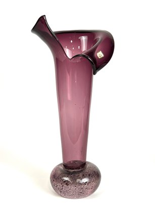 16' Murano Glass Flared Amathyst Vase